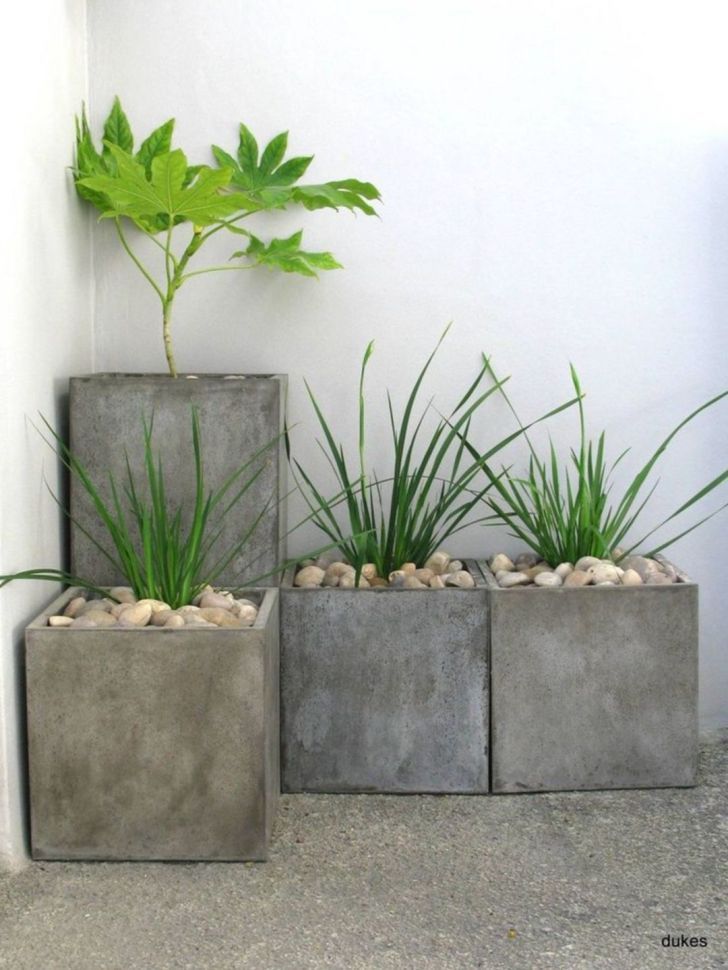 23 Amazing DIY Concrete Garden Boxes Ideas To Make Your Home Yard Looks Awesome -   10 plants Potted terrasse ideas