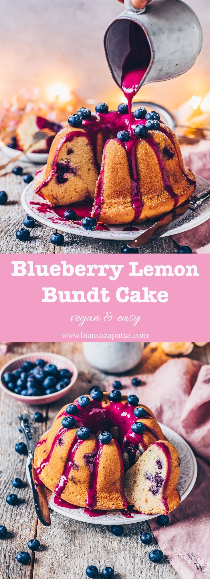 Blueberry Bundt Cake (Vegan Lemon Cake) -   10 vegan desserts For Parties ideas