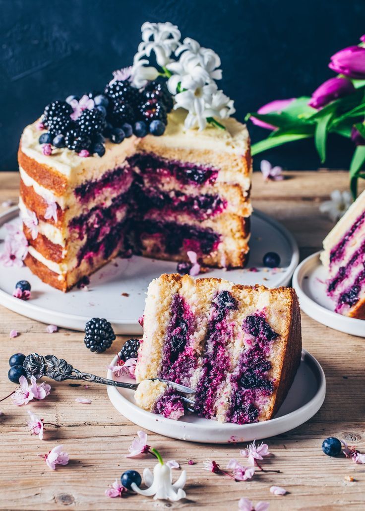 Vegan Lemon Blueberry Cake -   10 vegan desserts For Parties ideas