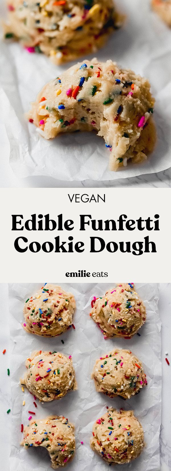 Funfetti Vegan Cookie Dough -   10 vegan desserts For Parties ideas