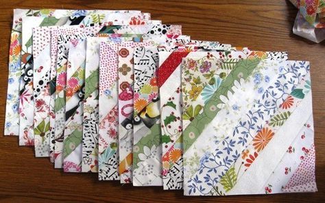 Overrun with Scraps? Make String Quilts! (Tutorial) -   11 fabric crafts scraps quilt ideas