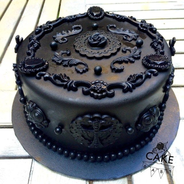 30+ Inspiration Picture of Gothic Birthday Cakes -   12 black cake Birthday ideas