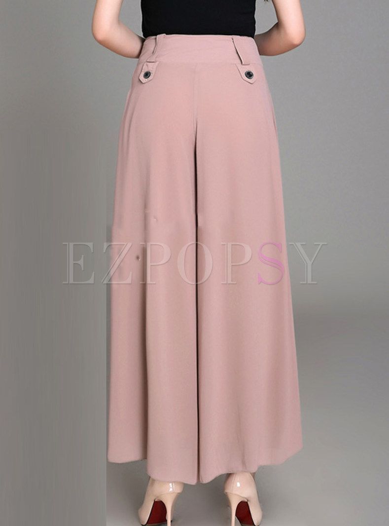 Stylish Loose Solid Color High-Waist Wide Leg Pants -   12 dress Designs pants ideas