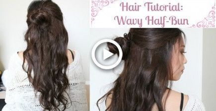 Hair Tutorial: Easy Wavy Half-Bun Hairstyle -   12 hairstyles Color half bun ideas