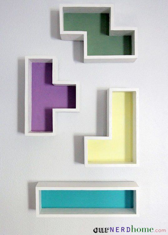 How-To: DIY Tetris Shelves -   12 room decor Shelves tutorials ideas