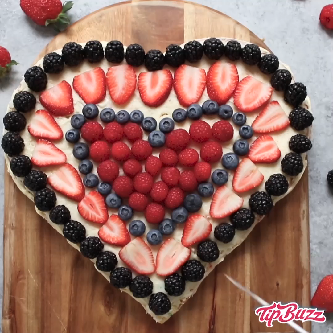Heart Shaped Cake -   13 cake Fruit topping ideas