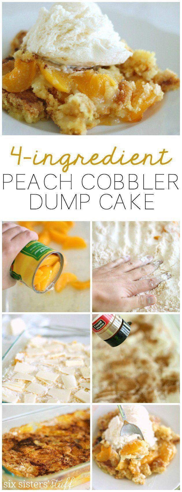 Peach Cobbler Dump Cake -   13 desserts Potluck yellow cakes ideas