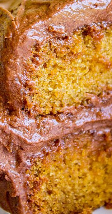 Brown Sugar Yellow Cake with Chocolate Frosting -   13 desserts Potluck yellow cakes ideas