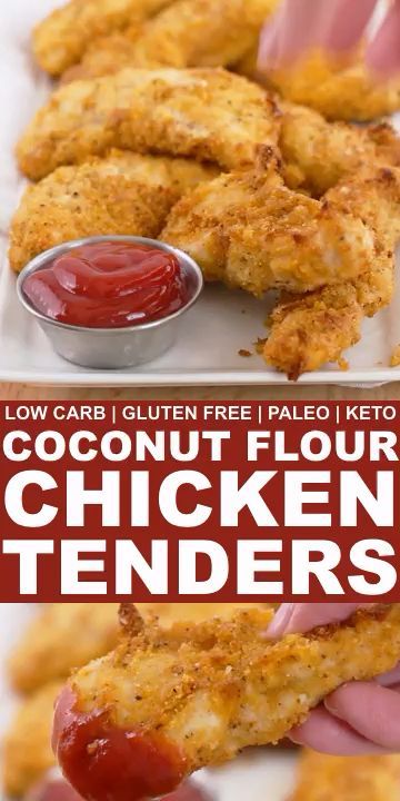 Paleo Coconut Flour Chicken Tenders (Low Carb, Keto) -   13 diet Dinner coconut flour ideas