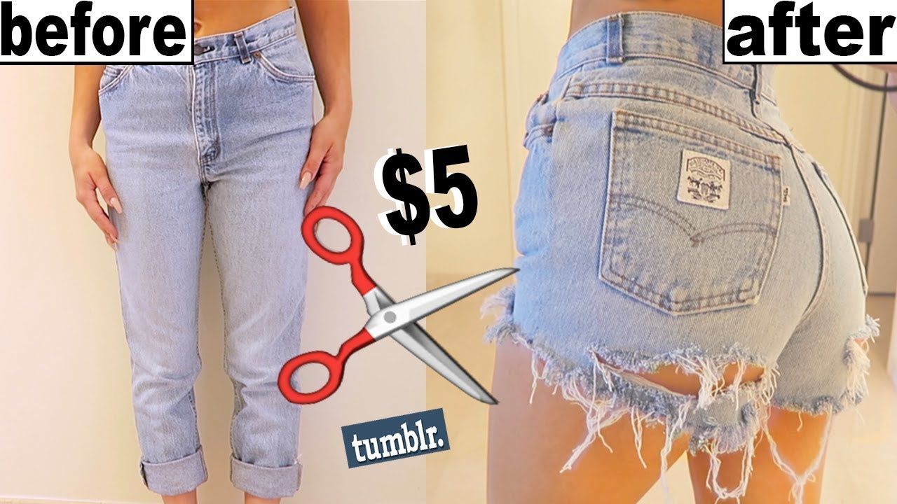 HOW TO MAKE OLD JEANS INTO SHORTS! -   13 DIY Clothes For Summer hooks ideas