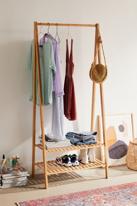 Wooden Clothing Rack -   13 DIY Clothes Rack small ideas