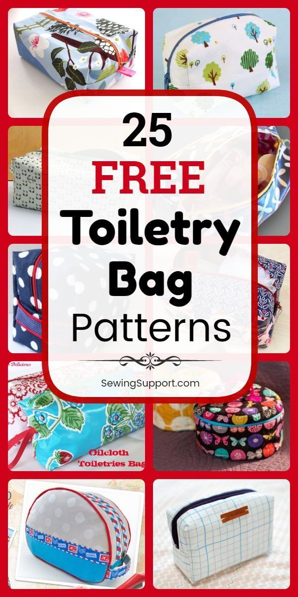 Bag DIY: 25 Free Toiletry Bag Patterns, diy projects, and sewing tutorials. Zipp… -   13 diy projects Sewing style ideas