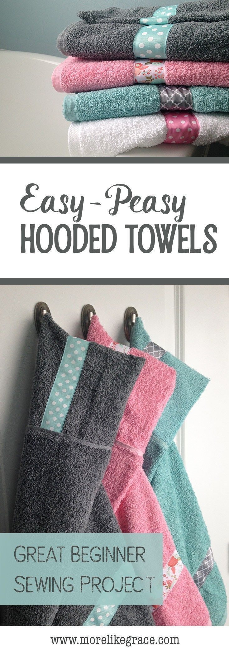 Hooded Towel Tutorial: Great for Babies and Toddlers -   13 diy projects Sewing style ideas