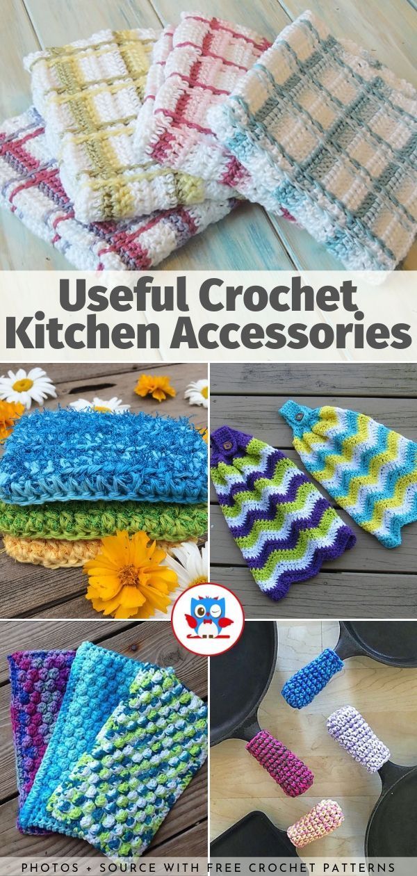 Useful Crochet Kitchen Accessories Free Patterns -   13 knitting and crochet Projects yarns ideas