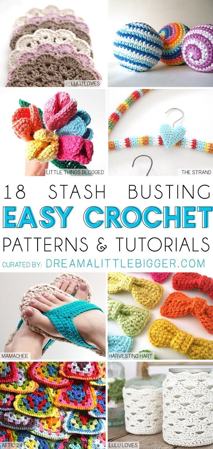 66 Stash Busting Crochet Projects -   13 knitting and crochet Projects yarns ideas