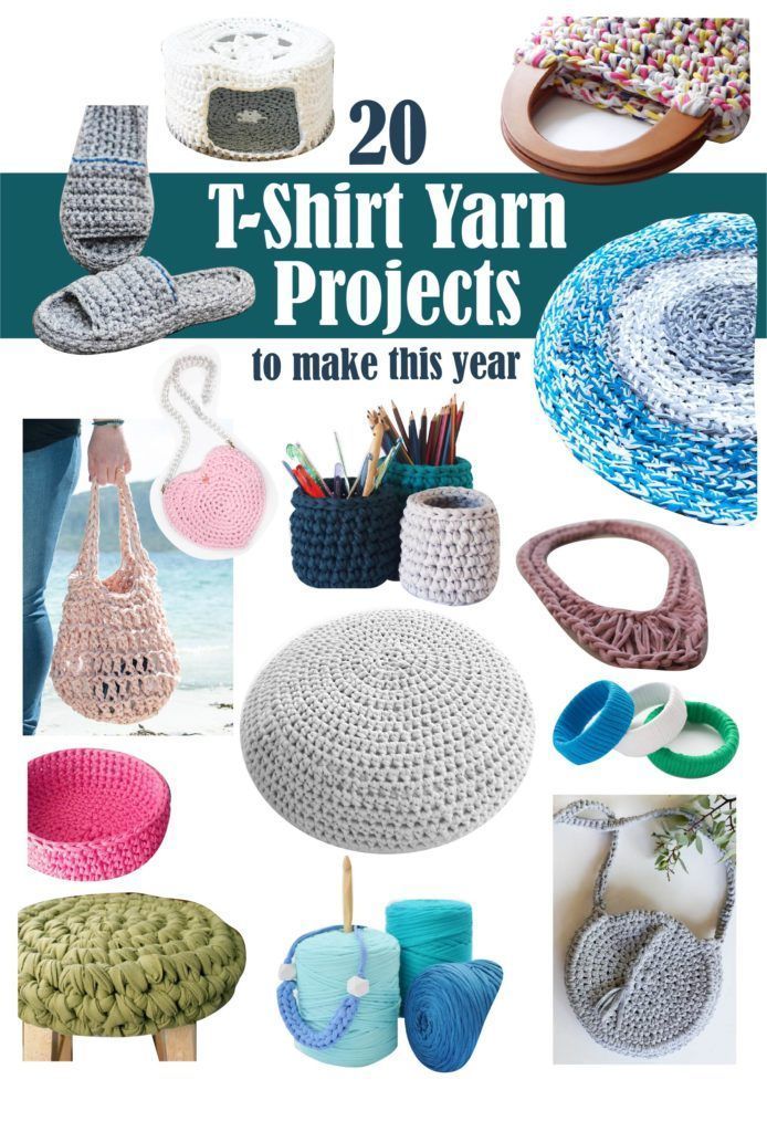 DIY T-shirt Yarn Projects to Make -   13 knitting and crochet Projects yarns ideas