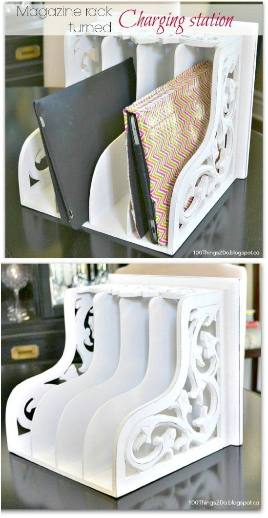 25 Brilliant Home Organization Ideas With Magazine Racks and File Holders -   13 room decor Easy charging stations ideas