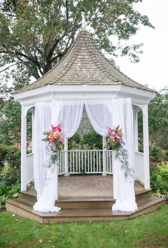 49 Outdoor Wedding Decoration Ideas in Spring & Summer -   13 wedding Ceremony gazebo ideas