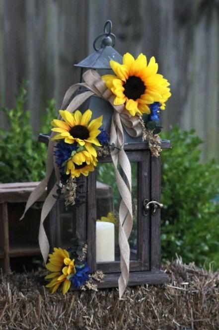 37 Ideas Wedding Sunflower Centerpieces Lanterns For 2019 -   13 wedding Sunflower ideas