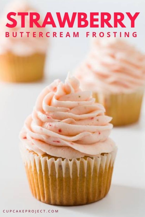 Strawberry Buttercream Frosting -   14 cup cake Strawberry ideas