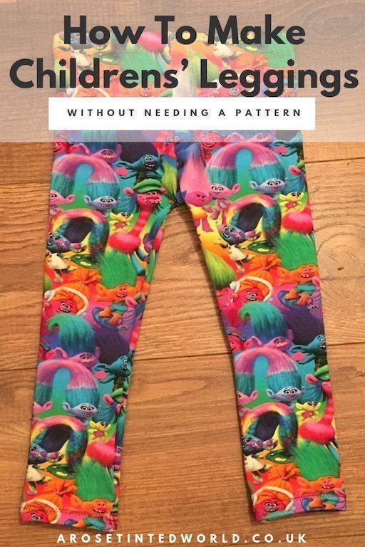 How to Make Childrens' Leggings Without Needing A Pattern -   14 DIY Clothes Pants how to make ideas