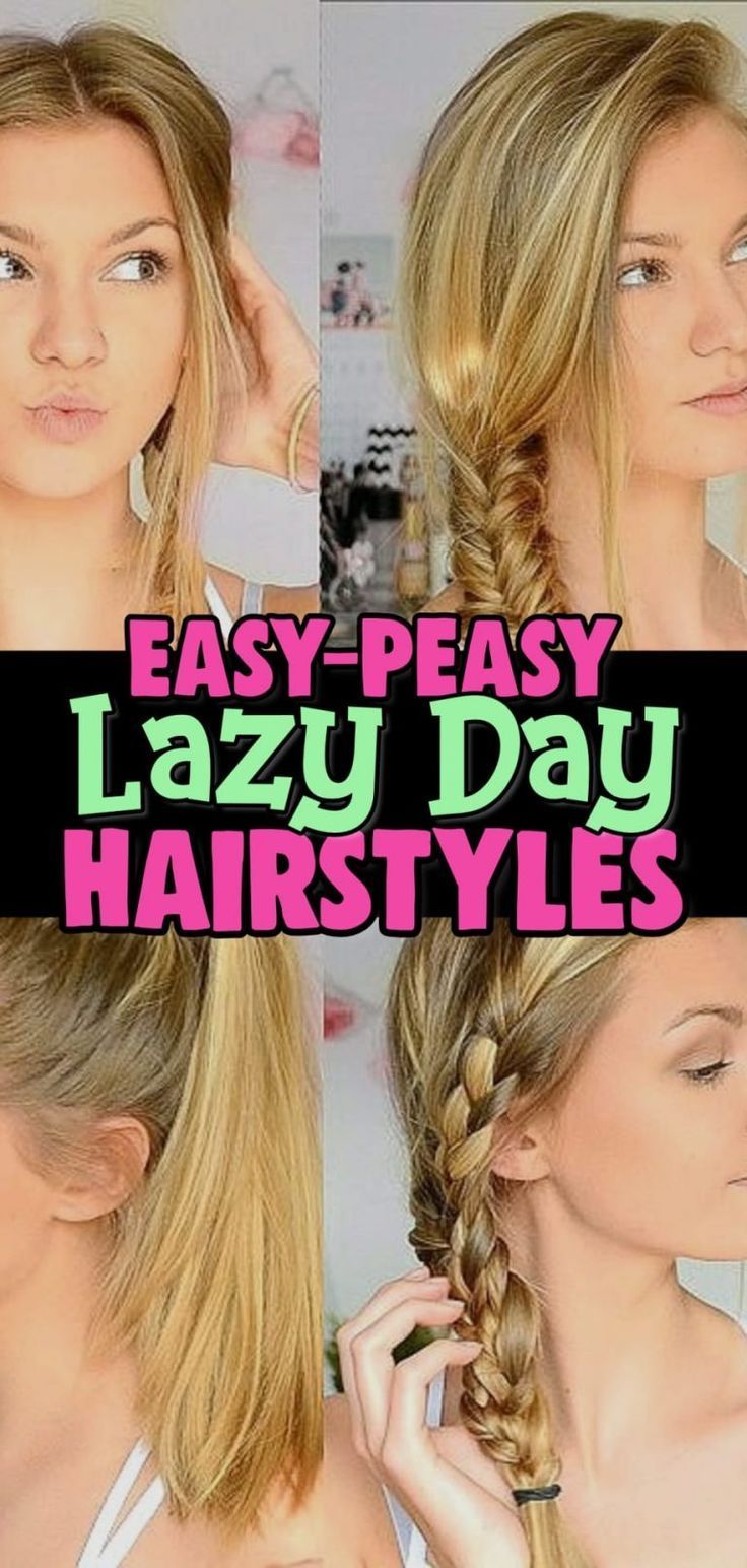 10 EASY Lazy Girl Hairstyle Ideas {Step By Step Video Tutorials For Lazy Day Running Late Quick Hairstyles} -   14 hair Easy lazy girl ideas