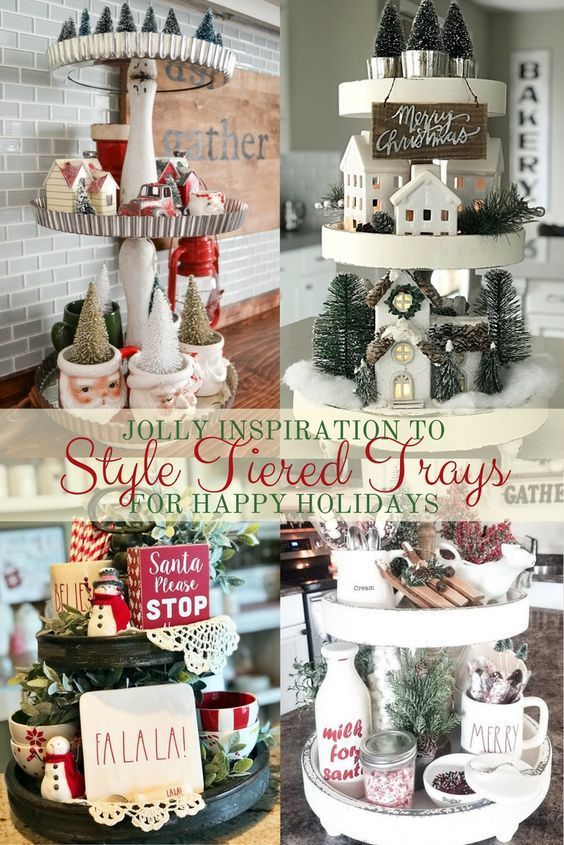 JOLLY INSPIRATION TO STYLING TIERED TRAYS FOR HAPPY HOLIDAYS -   14 happy holiday Sayings ideas