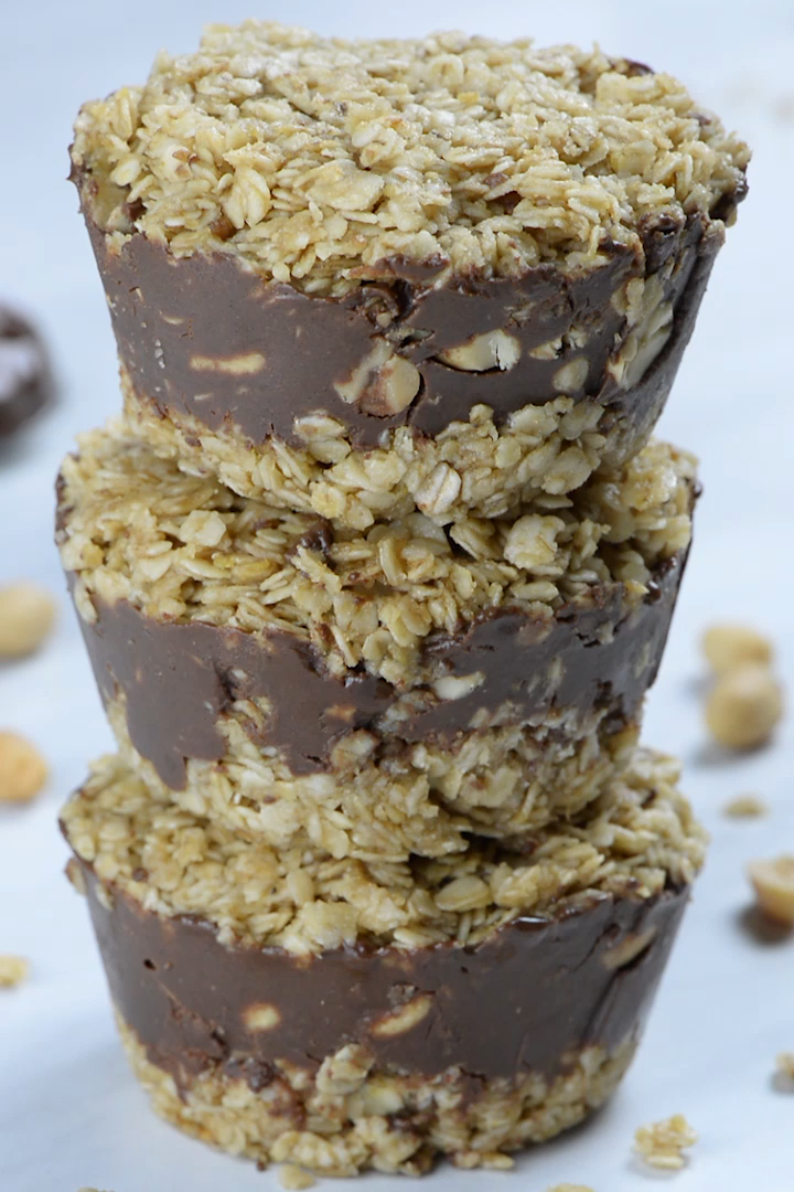 No-Bake Chocolate Peanut Butter Oatmeal Cups -   14 healthy recipes Desserts brunch food ideas