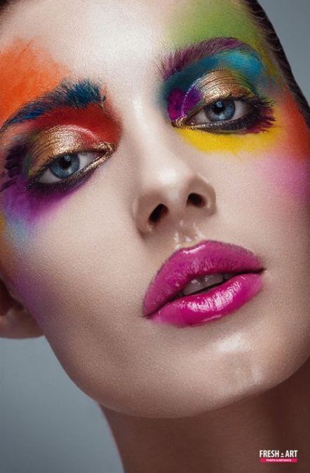 14 makeup Colorful editorial ideas