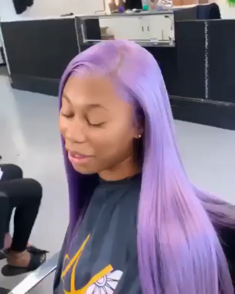 HUMAN HAIR WIG -   14 purple hair Videos ideas