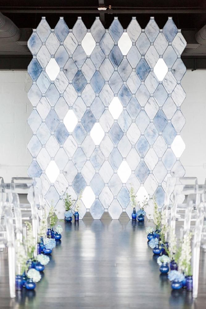 30 Silver Wedding Decor Ideas -   14 wedding Blue backdrop ideas