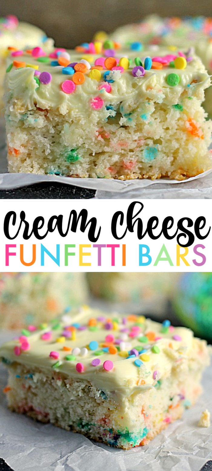 Cream Cheese Funfetti Bars -   15 cake Simple homemade ideas