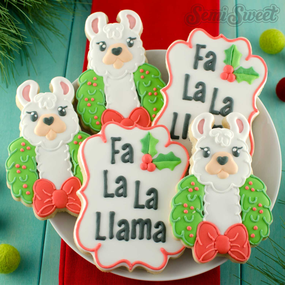 How to Make Christmas Llama Cookies -   15 holiday Design sweets ideas