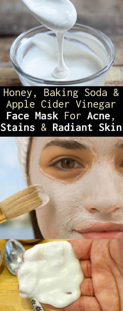 Honey, Baking Soda & Apple Cider Vinegar Face Mask For Acne, Stains & Radiant Skin -   15 skin care For Wrinkles products ideas