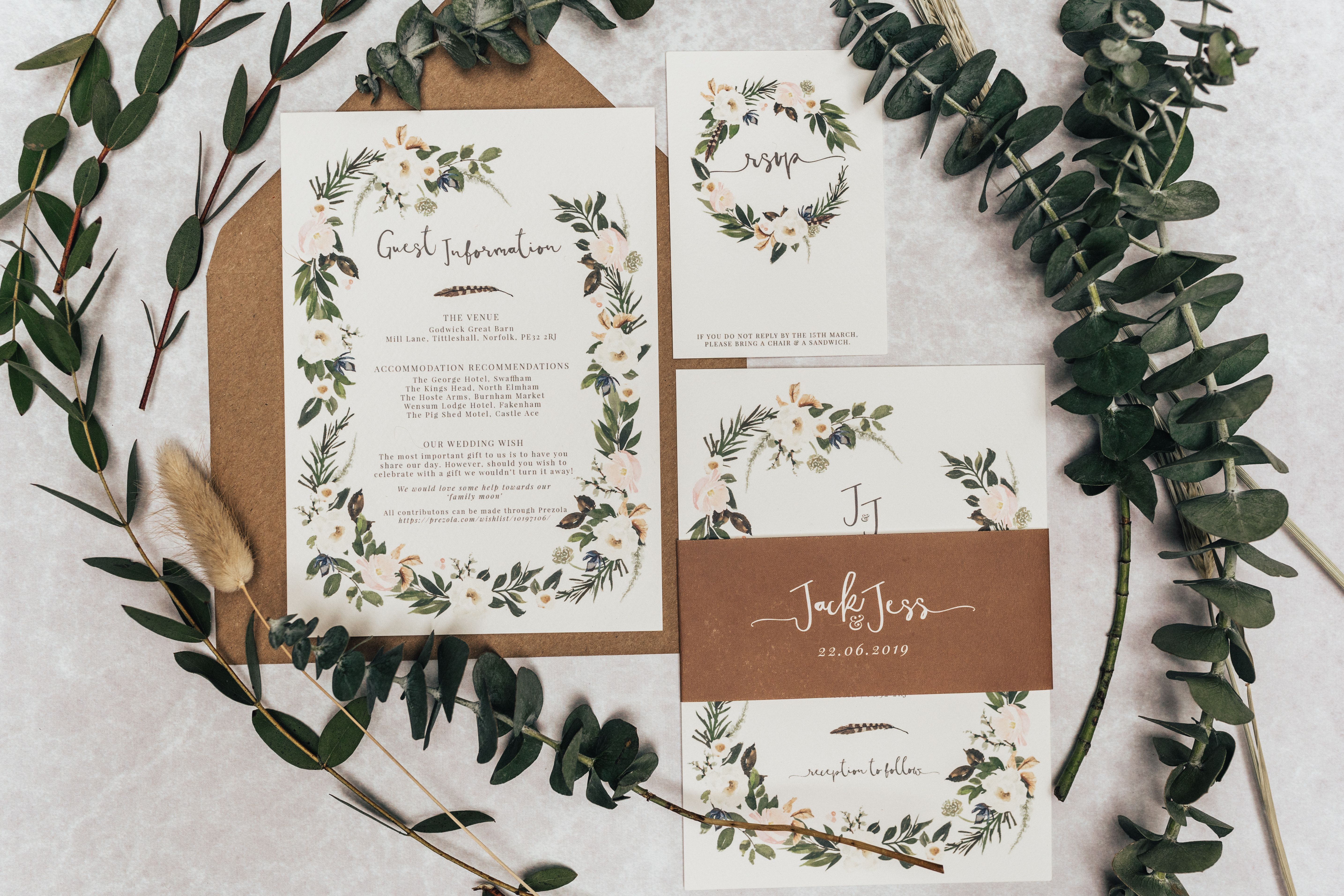 15 wedding Bohemian invitation ideas