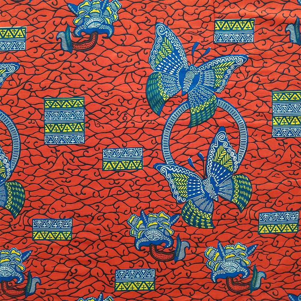 Red and Blue Butterfly Ankara Print- By the Yard -   16 african fabric crafts Videos ideas