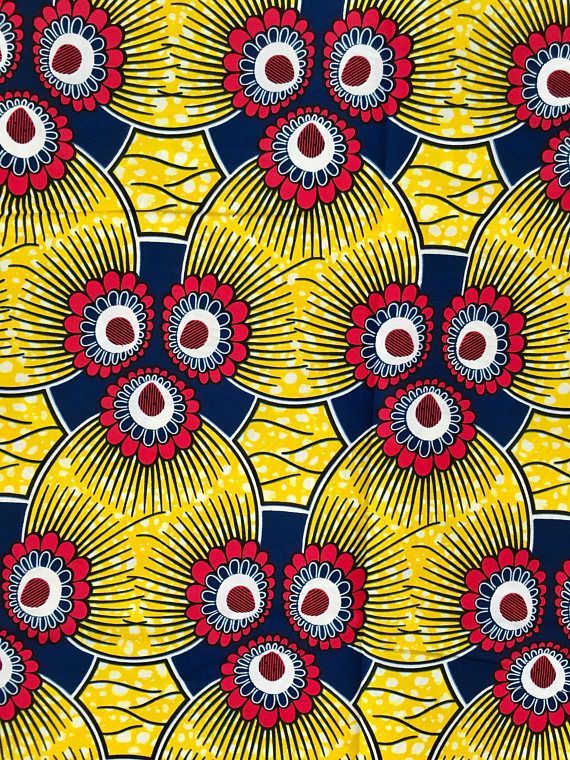 African Print Fabric/ Ankara - Black, Orange, Yellow, Brown, Green 'Lantana,' YARD or WHOLESALE -   16 african fabric crafts Videos ideas