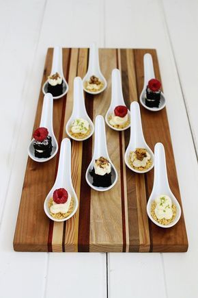 FIVE RECIPES FOR MINI DESSERTS ON SPOONS -   16 desserts Creative parties ideas