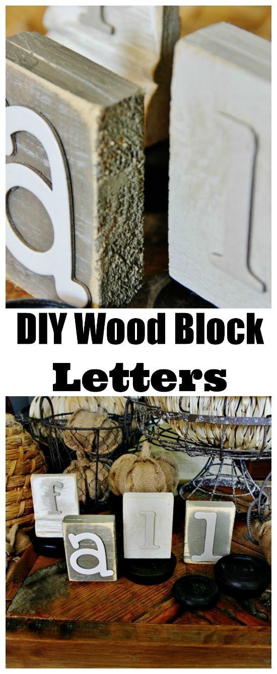 Trash to Treasure: DIY Wood Block Letters -   16 diy projects Wooden letters ideas