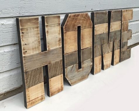 Pallet Letters. A to Z. 0 to 9. Rustic Letters. Marquee Letters. Wood Letters -   16 diy projects Wooden letters ideas