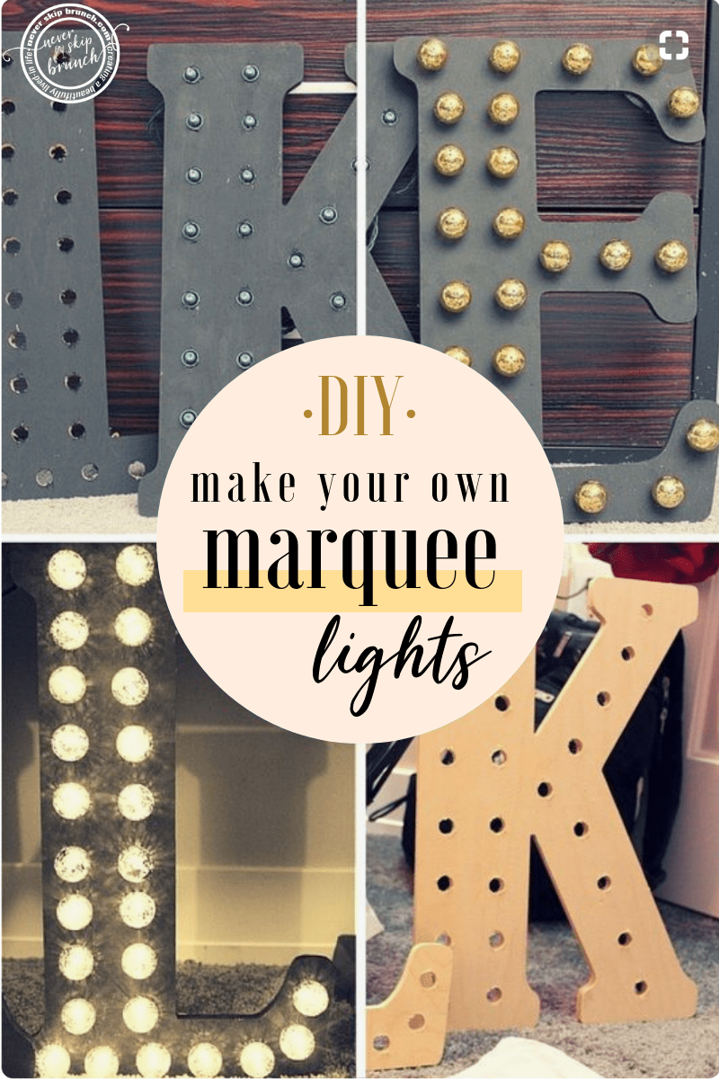 How to Make DIY Marquee Letters – 2 Versions -   16 diy projects Wooden letters ideas