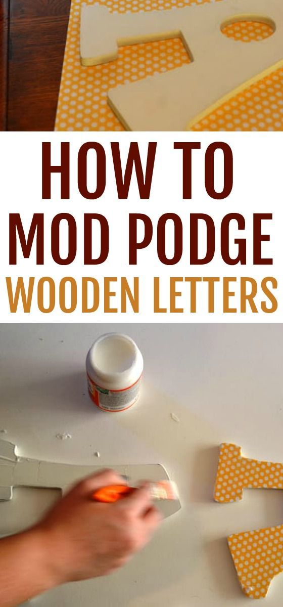 How to Mod Podge Wooden Letters -   16 diy projects Wooden letters ideas
