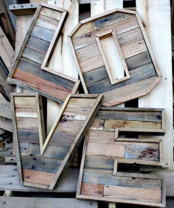 Wood letters,wooden letters,reclaimed wood letters,wooden wall letters,wood letters for wall,rustic -   16 diy projects Wooden letters ideas