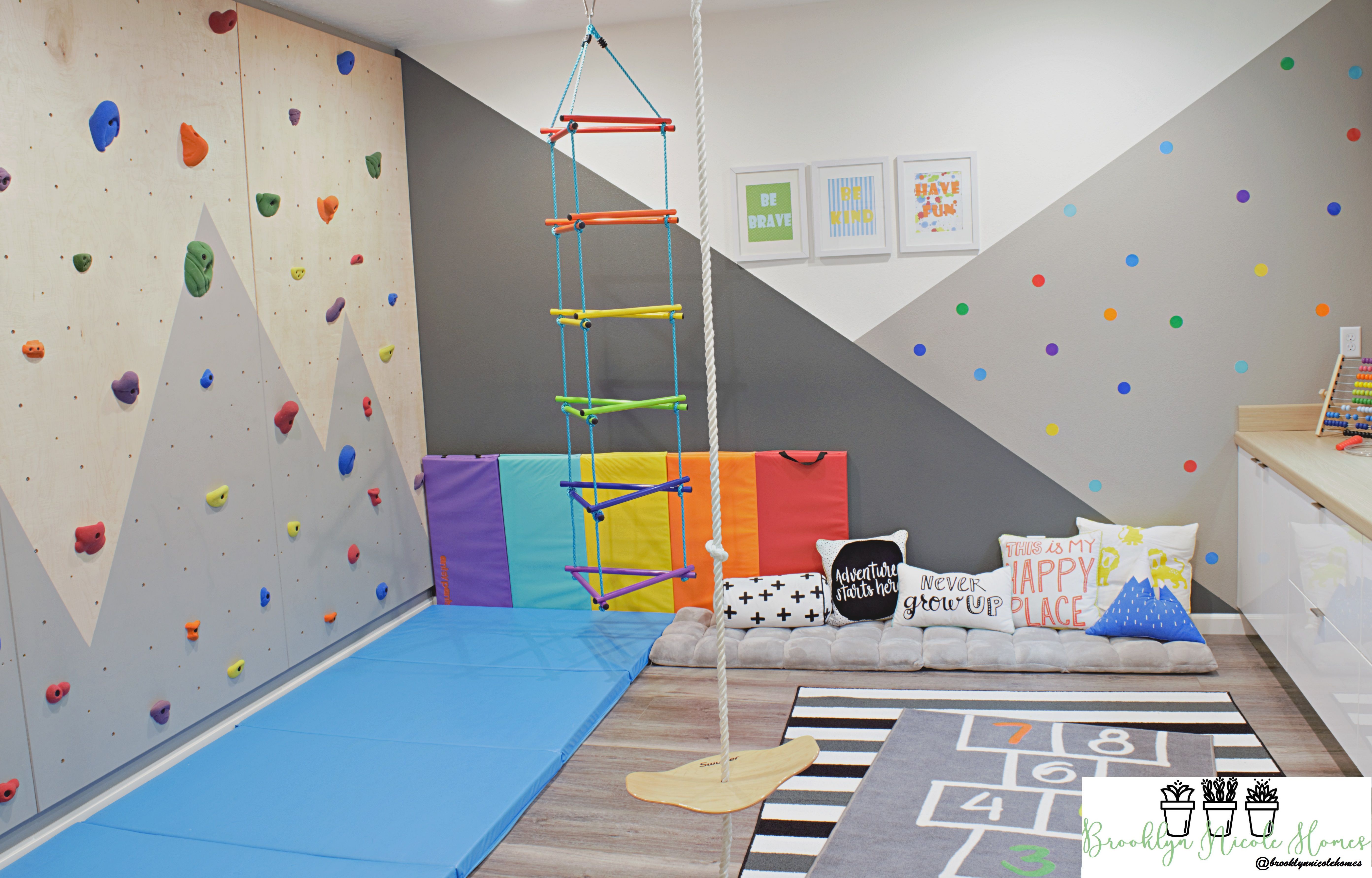 16 room decor Kids climbing wall ideas