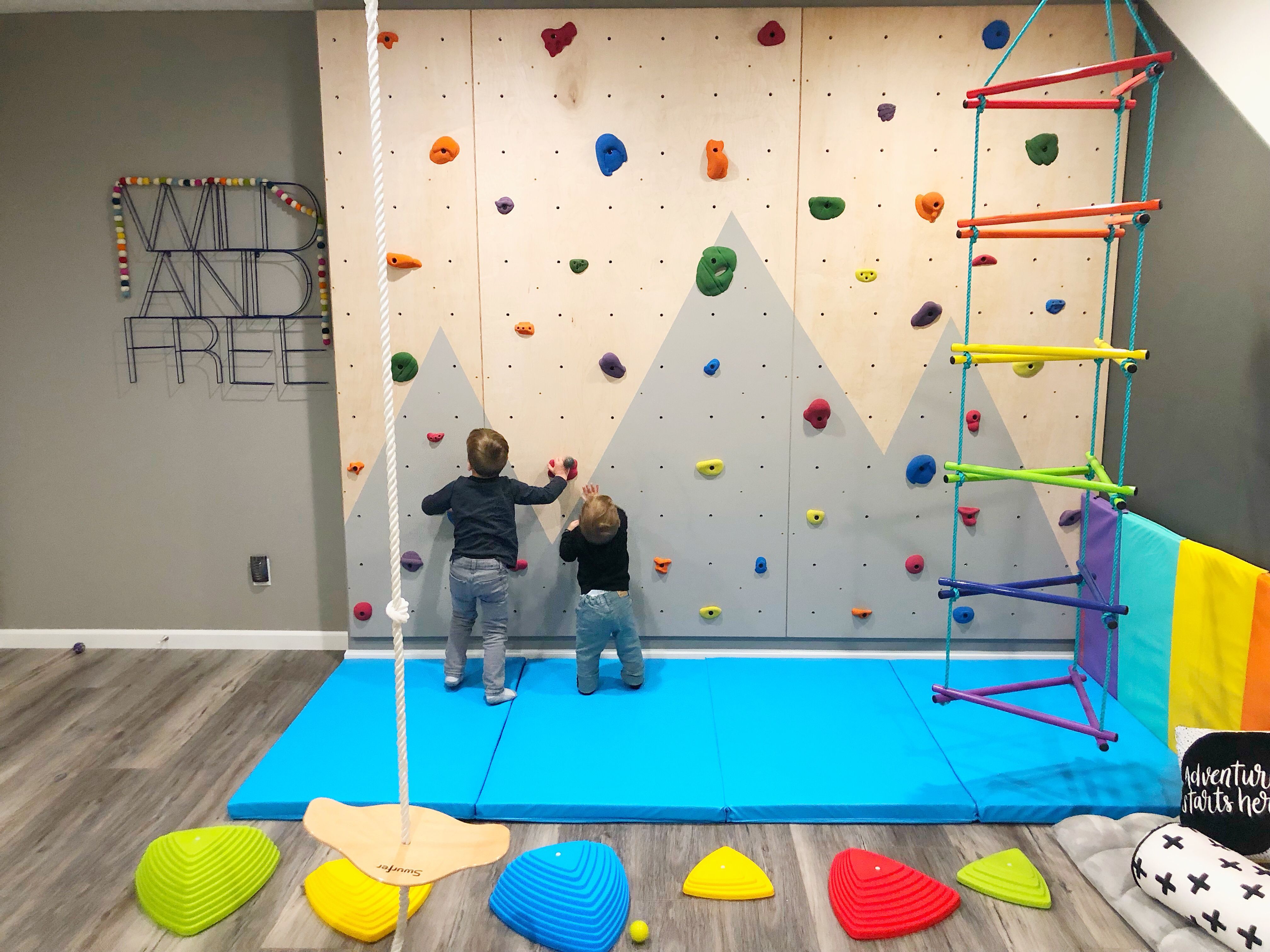 16 room decor Kids climbing wall ideas