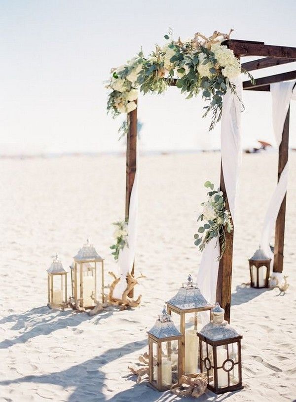 20 Stunning Beach Wedding Ceremony Ideas-Backdrops, Arches and Aisles -   16 wedding Small beach ideas