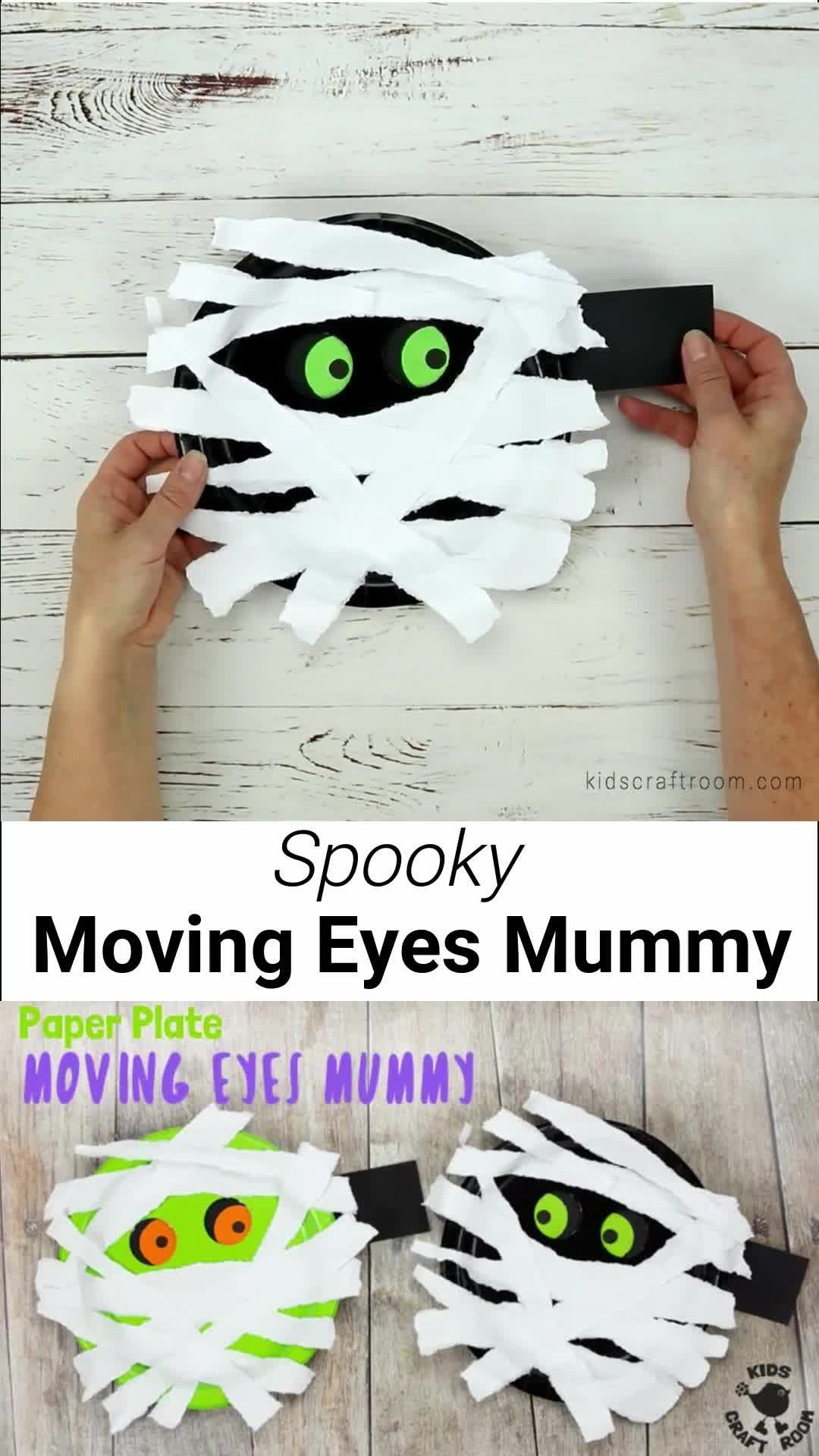 Moving Eyes Paper Plate Mummy Craft -   17 diy projects Baby craft ideas