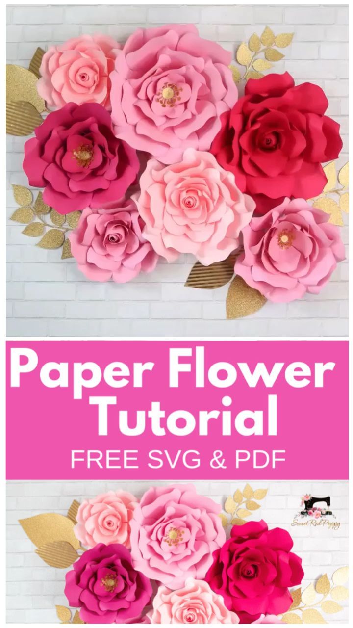 DIY Oversized Paper Flowers -   17 diy projects Tutorials paper flowers ideas