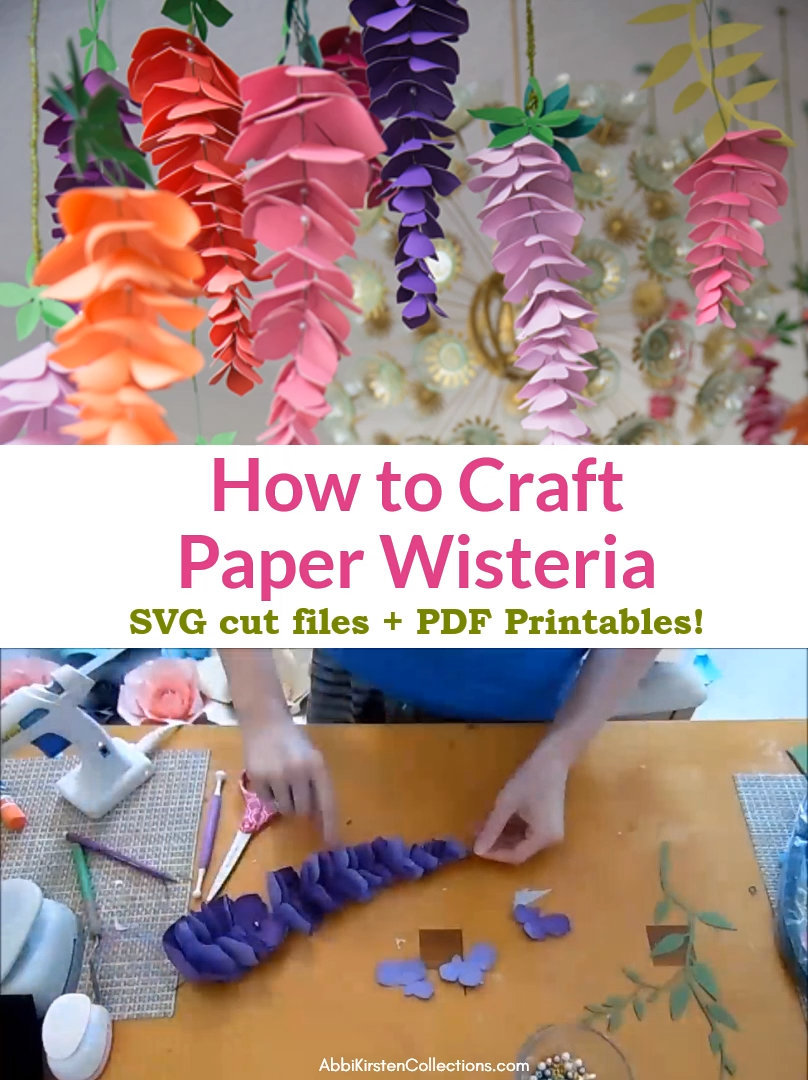 How to Make Paper Wisteria Flowers Step By Step -   17 diy projects Tutorials paper flowers ideas