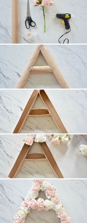 DIY Flower Monogram - make this fun and easy summer decor -   17 room decor Summer easy crafts ideas